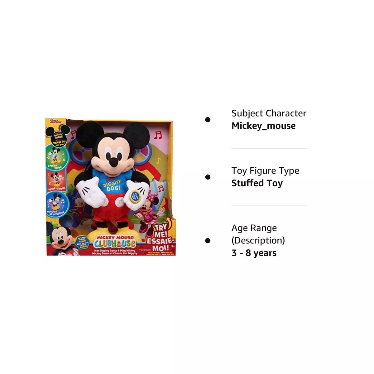 Disney Junior Mickey Mouse Hot Diggity Dance Mickey Feature Plush