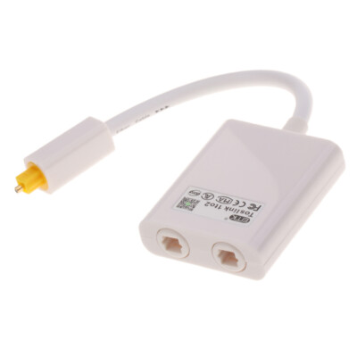 Dual Port Toslink Digital Optischer Adapter Splitter Fiber Audio Kabel 2 Ports