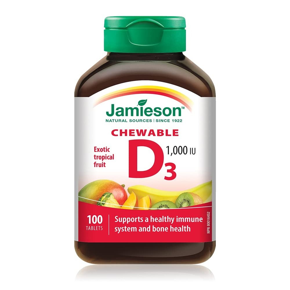 Jamieson Laboratories 1,000 LU Natural Tropical Flavor Chewable Vitamin, 100 ...