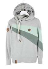 NAKETANO Hoodie Women's MEDIUM Grey Logo Drawstring Pullover