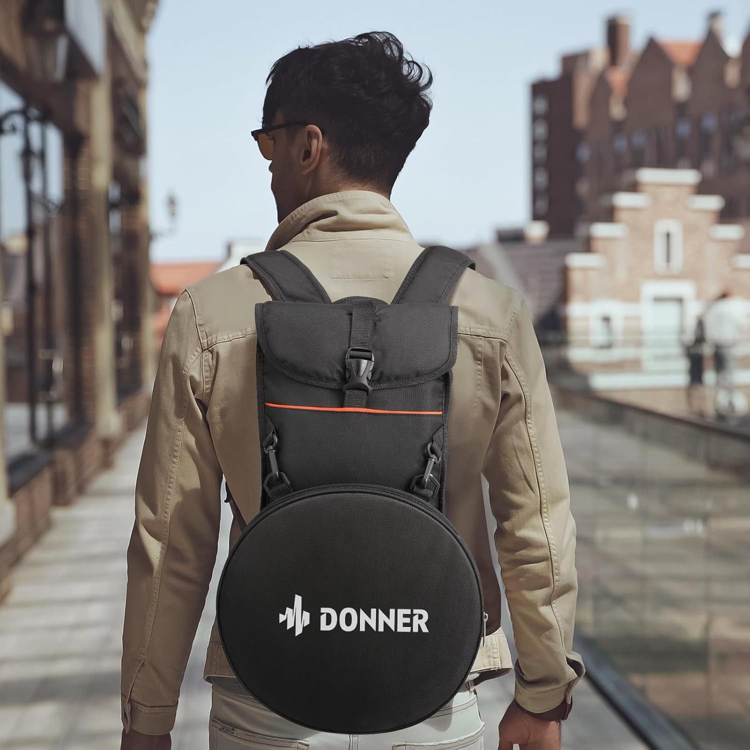 Snare Drum Stand Set with Drum Practice Pad, 12'' Double-Sided Silent Drum Pad S