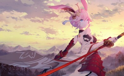 Anime girls 2d digital art artwork yae sakura portrait Play Gaming Mat Desk