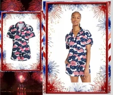 Way to Celebrate Women's SIZE 3X 22W-24W Americana Shorty Pajama Set, 2-Piece,