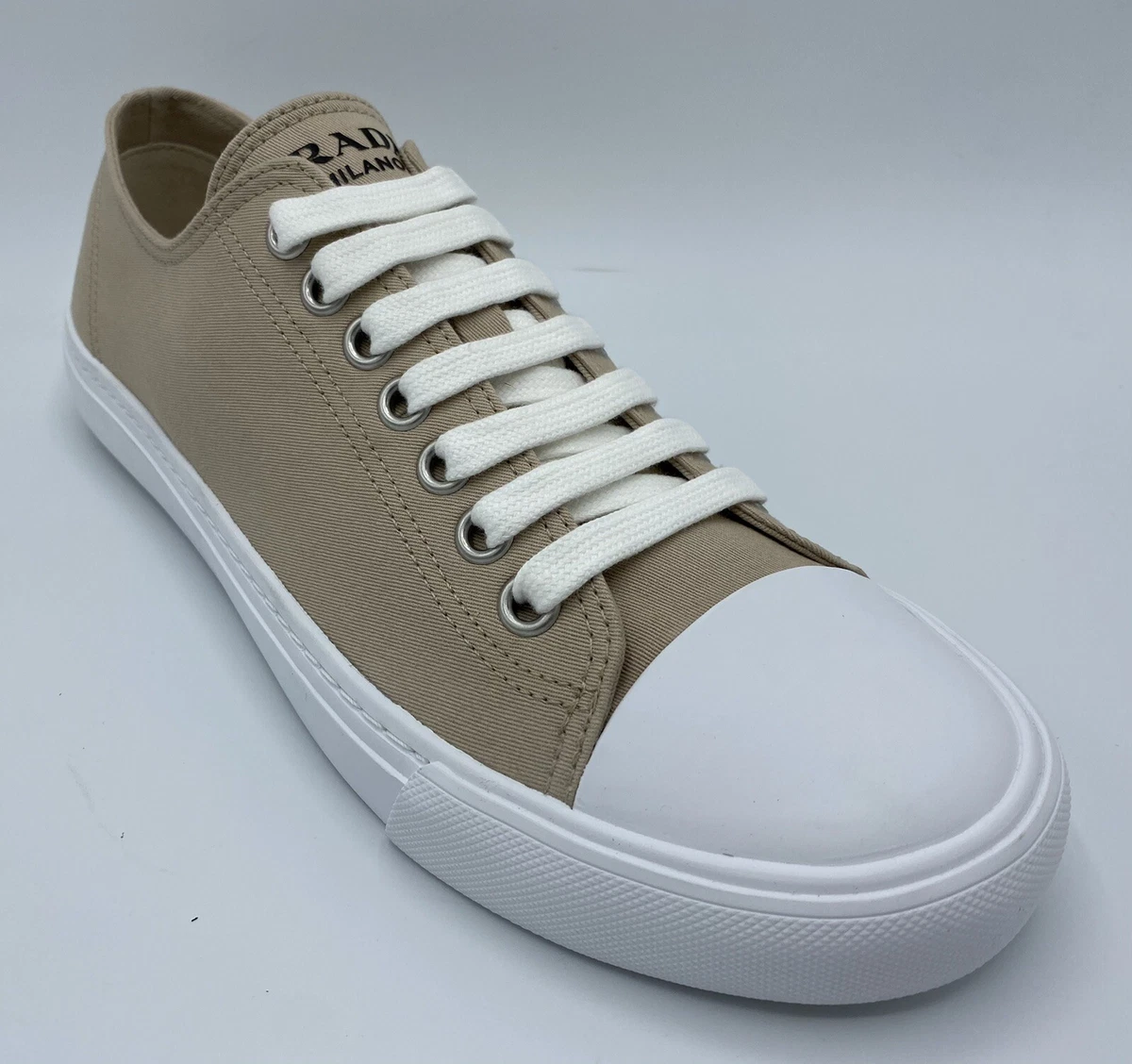 Prada gabardine cheap sneakers