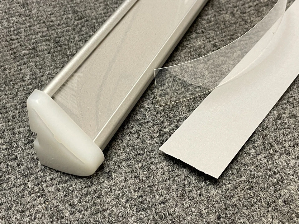 FITS STANLEY VIDMAR Vidmar Paper and Clear Plastic Cover Drawer Label Edge Backing Stanley GREY