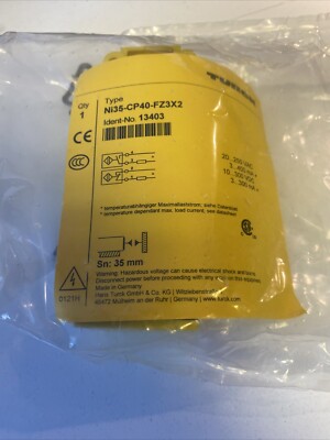 Sensore Induttivo TURCK NI35-CP40-FZ3X2 - Nuovo In Imballo Originale - Forma Rettangolare