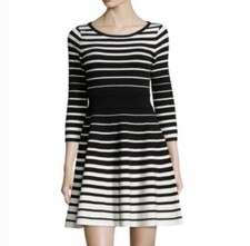 NWT Milly Degrade Stripe Flare Dress Size Small Retail 395