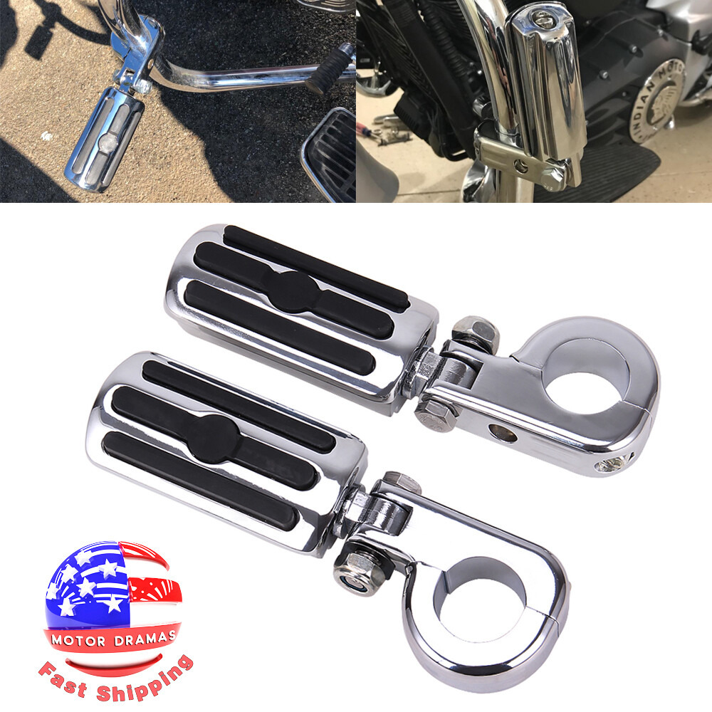 1.25" Motorcycle Highway Foot Pegs Footrest For Harley Touring Road King Glide