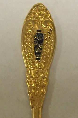 Decorative Demitasse WG Gold Plated Vintage Souvenir Spoon Collectible