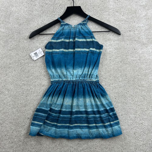 Polo Ralph Lauren Dress Girls Size 4 Blue Striped Ombre Sleeveless Fit Flare NWT - Picture 7 of 10