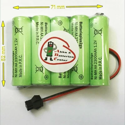 BATTERIEPLUS2GO Akkupack 6V NiMH 2300mAh für JJRC Carson AMEWI US Militärtruck WPL Henglong SM2P