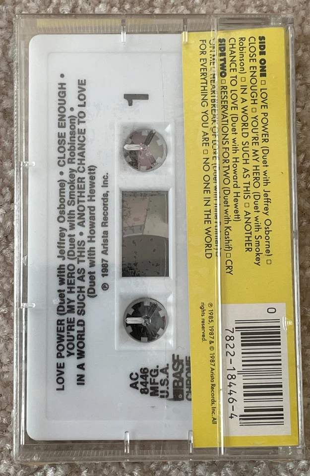 Dionne Reservations For Two Vintage Cassette Tape 1987 SEALED Artista Records - Image 2 of 2