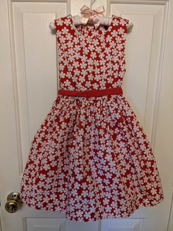 Maggie & Zoe Boutique Red Dress with White Flowers, Perfect for Easter, Size 5
