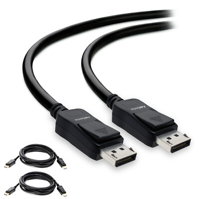 AmSecu 2 Pack DisplayPort to DisplayPort 1.2 10ft dp cable 4K@60hz, 1440p@144hz