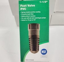 NEW - PVC Pro Plumber Well Pipe Foot Valve 1 ...