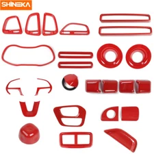 for Dodge Challenger 2015-2023 Red Full Whole Interior/Exterior DIY cover trim