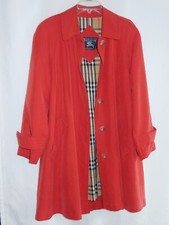 Burberrys' Of London Vintage Red / Nova Check Lined Coat In Size Petite 8