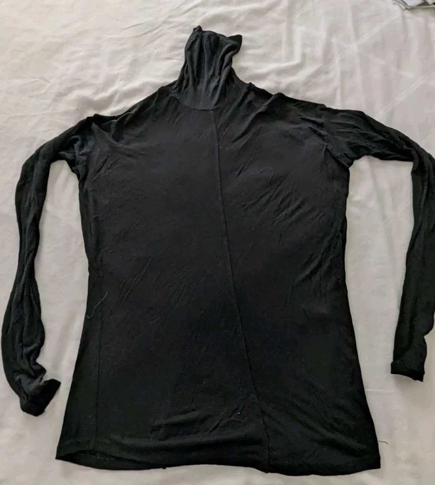 Rag & Bone Base Turtleneck Black Pima Cotton Women Extra Small Normcore - Image 2 of 4