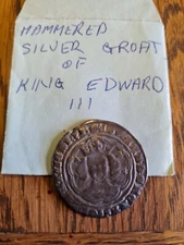 Hammered silver groat of King Edward iii