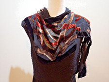 Vintage Sheer with Velvet Burnout 12" x 60" Scarf