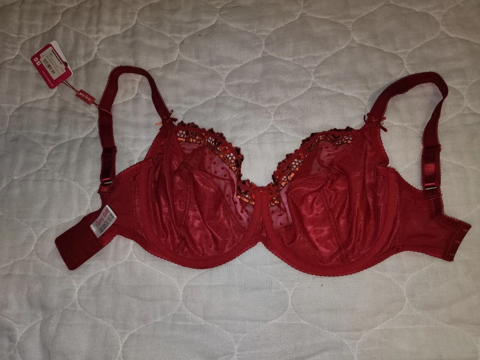 全新 Curvy Kate Princess Balconette 钢圈 Scarlett/Chili 胸罩 英国/美国 28J — 第 2/4 张图片