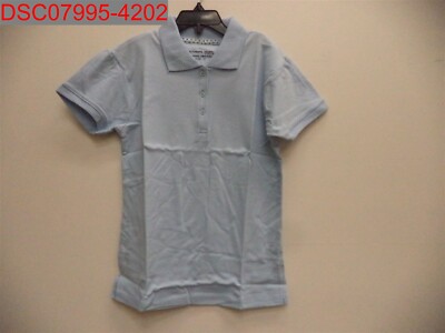 QTY=2 Galaxy by Harvic Girls Lt. Blue Uniform Polo Shirt, 7 786935002950