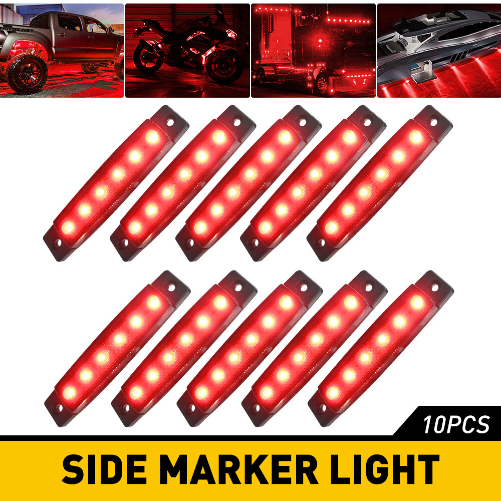 Red Smoked Strip LED Running Light For Truck Trailer Signal light Waterproof NEW