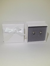 Stainless Steel Earrings Studs Ball Round 2 pcs gift box