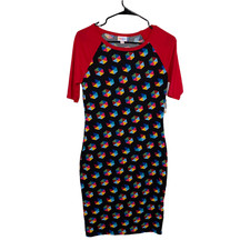 Lularoe Julia Dress Size XS Multi Color Knee Length Stretch (1258)