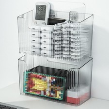 2 PCS Adhesive Cabinet Door Organizer Storage Bins Lid Organizer Caddy