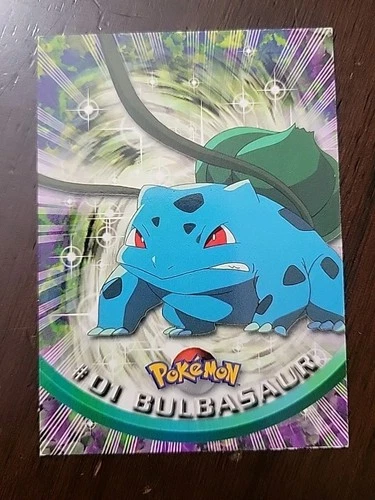 LP! BLUE Label Topps Pokemon Bulbasaur #01 Series 1 Tv Animation Edition