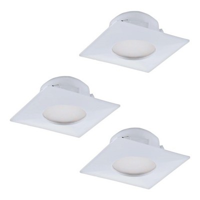 Eglo PINEDA LED Deckeneinbaustrahler weiß | 3er Pack | warmweiß 3000K