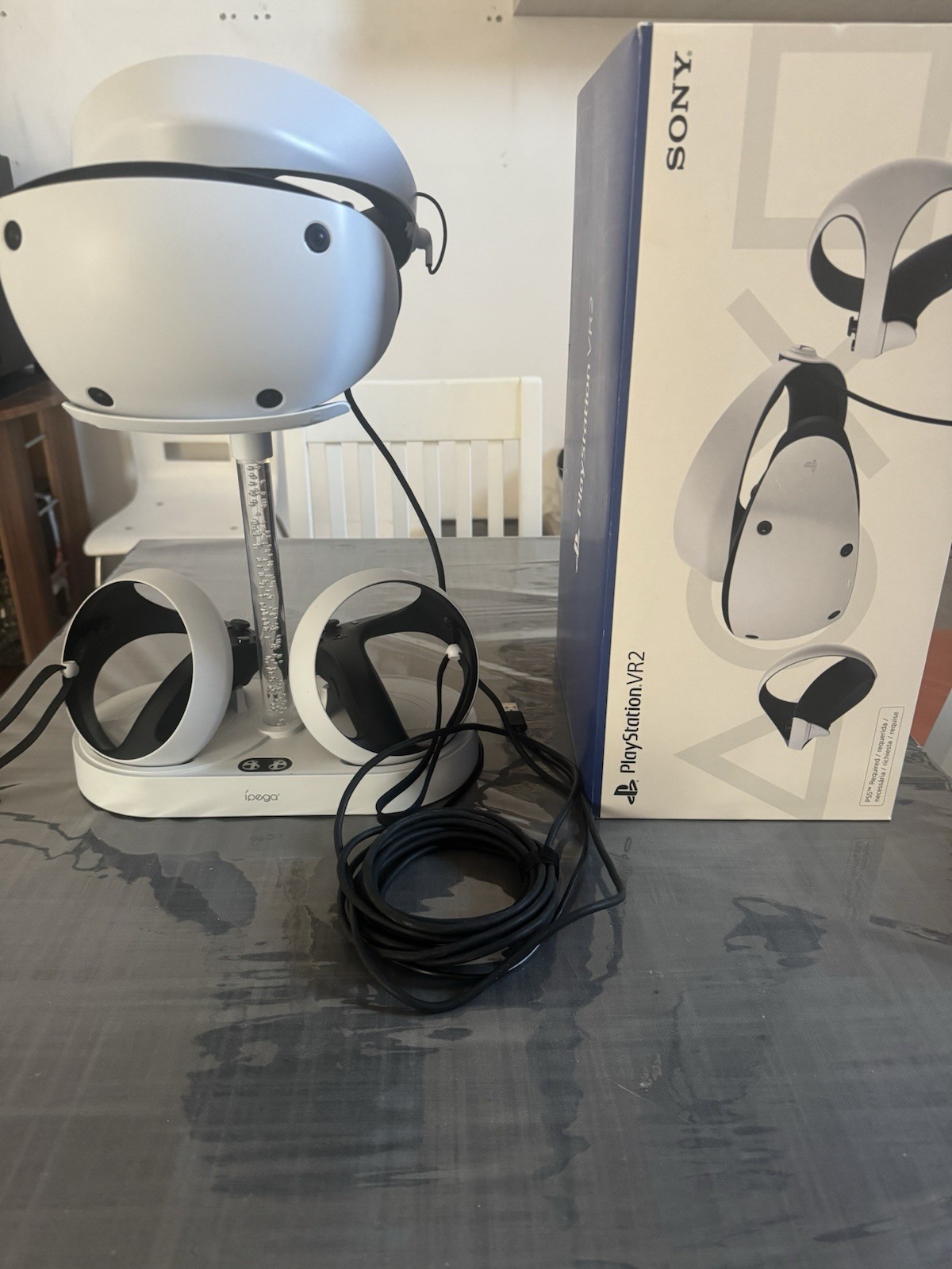 Sony PlayStation VR2 visore VR PS5 con controller, cavo, base