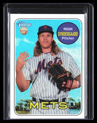 Noah Syndergaard 2018 Topps Heritage Chrome Refractor /569 SP #THC-90 Mets B006