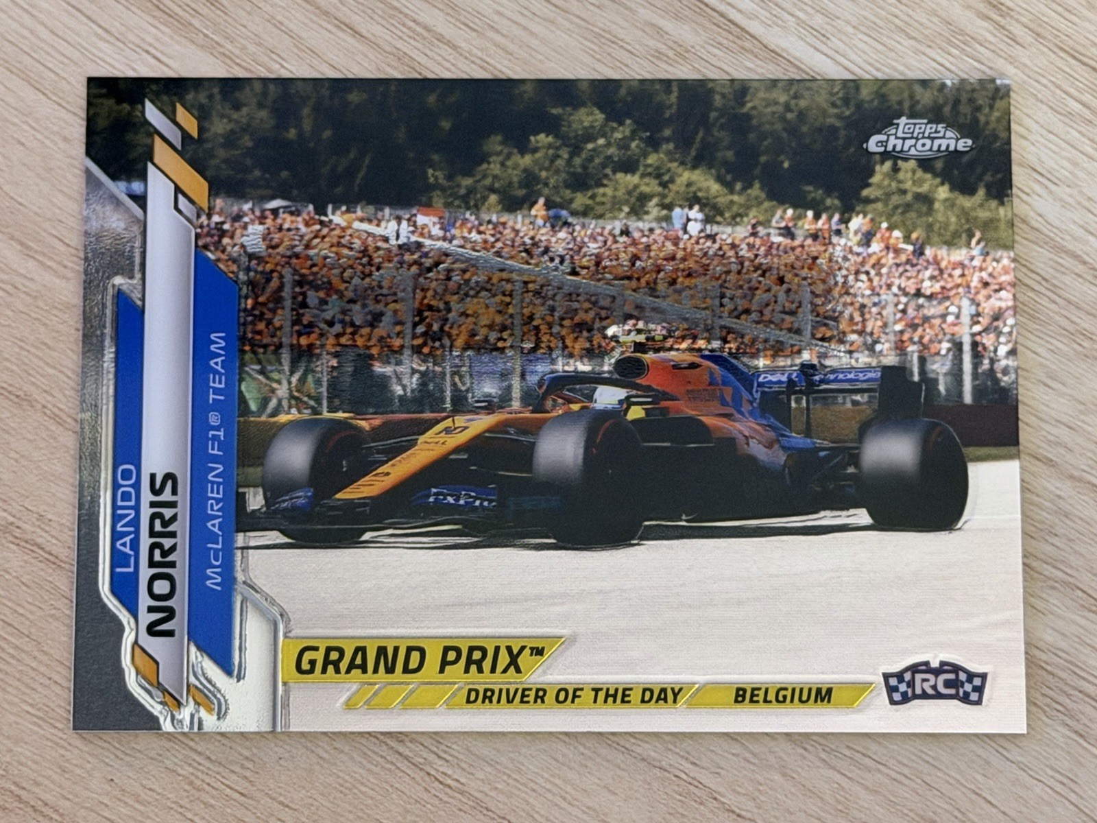 2020 Topps Chrome Formula 1 LANDO NORRIS Rookie Card RC #166 McLaren Racing F1