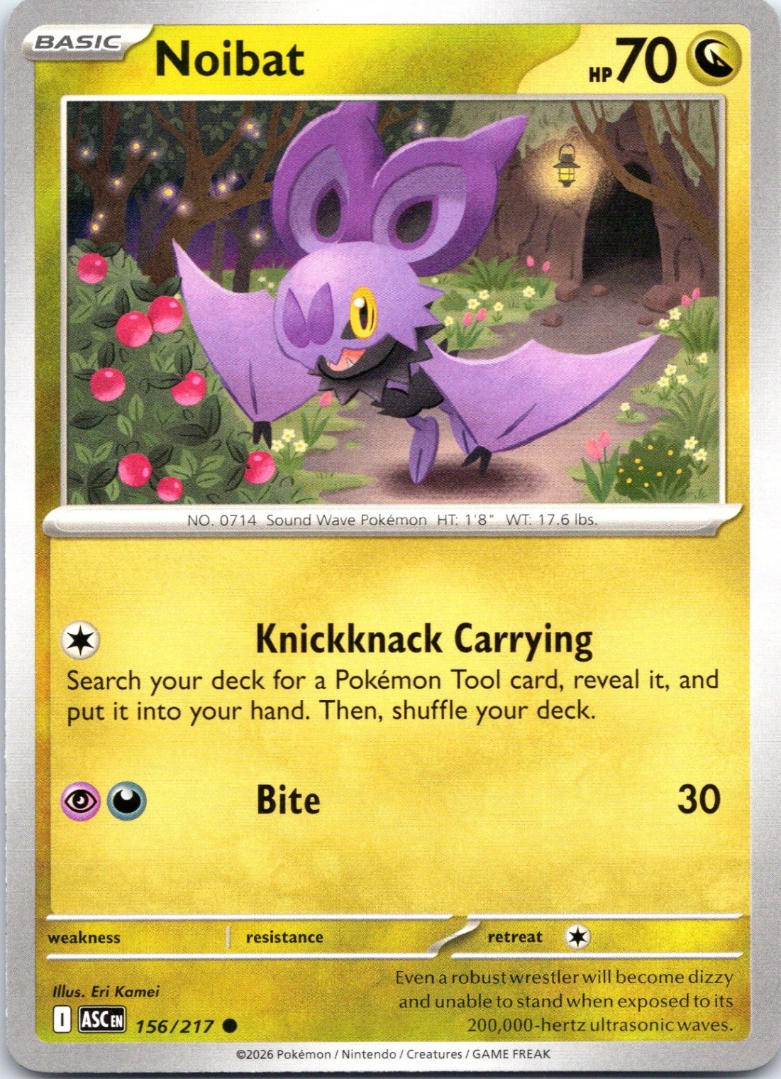 Pokemon Noibat ME: Ascended Heroes (ASC) Normal 156/217 NM