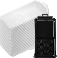 Bates- Paint Tray Liner, 4 Inches, One Plastic 4 inch, 21 pcs, White 