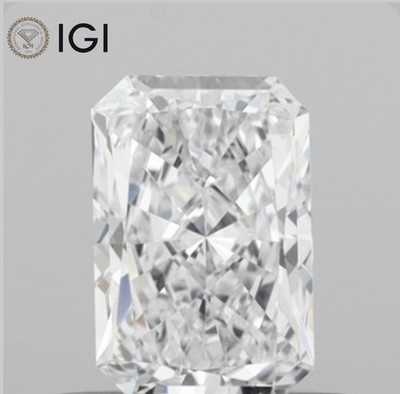 0.94 Ct Radiant Cut IGI Certified Lab Grown CVD Diamond F Color VVS2 Clarity