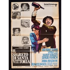 Poster The Secret Of Santa Vittoria Anna Magnani Anthony Quinn Wine A79