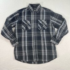 Beverly Hills Polo Club button up plaid dress shirt size Medium