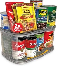Kitchen Organizer Canned Goods 2-Tiered Robust Turntable Organizer