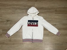 Levi  s Front Zip Hoodie White Logo Youth Sz M Medium 10-12 years 