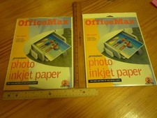 Office Max Photo Inkjet Paper Unopened 20 Count Opened 16 Count 8.5" x 11"