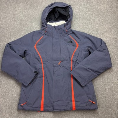 North Face Jacke Damen mittelblau Hyvent 3-in-1 Thermo Kapuze Mantel Lady