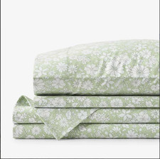 Company Cotton Misty Meadow Floral Classic Sateen Sheets, Twin