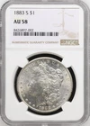 1883-S Morgan Silver Dollar PCGS AU58 - Semi Key Date - rare in higher grades