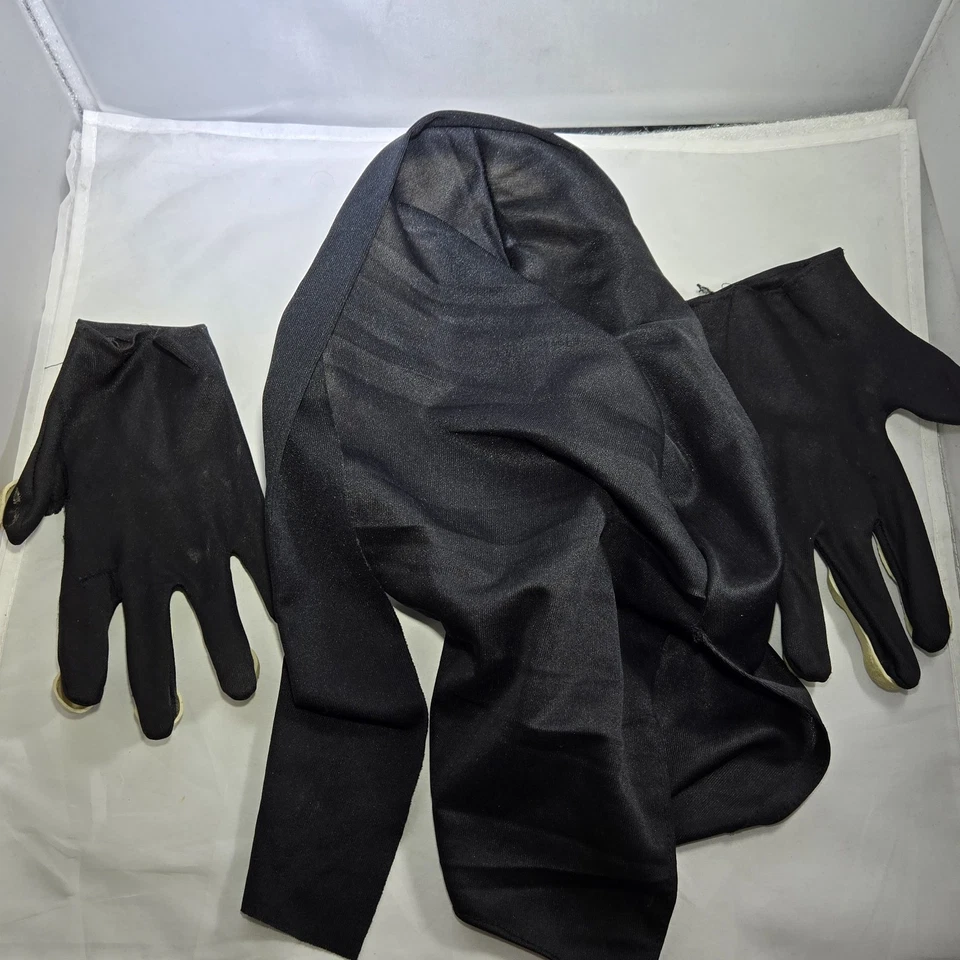 Scream Halloween Costume Long Face Ghost Face Mask With Gloves Black - Image 2 of 4