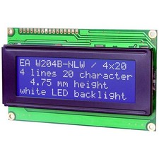 VISIONS DISPLAY EAW204B-NLW 7 Segment Display Blue-White 4.75mm 3.3V Number