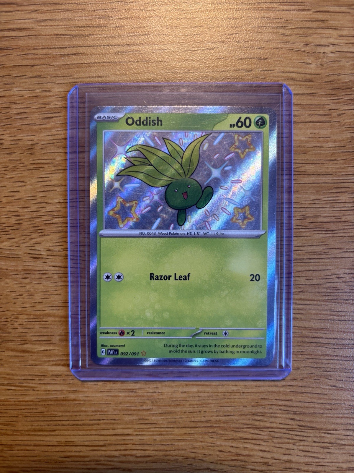 Oddish 092/091 SV: Paldean Fates Holo