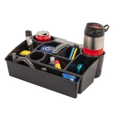 Universal Car Seat Organizer with Cup Holders and Storage Pockets Black